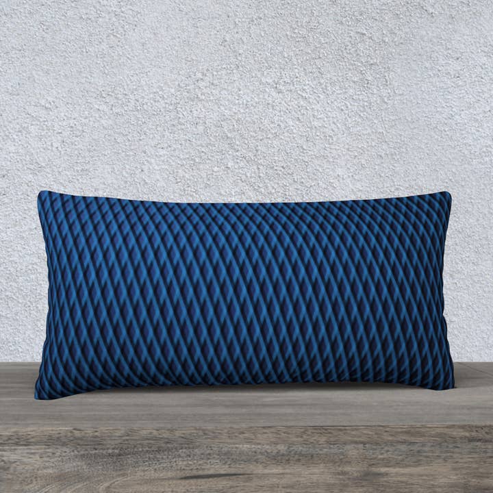 Funda de cojín con detalles en azul marino - rectangular 🇨🇦 para venta al por mayor de The Wheaten Store