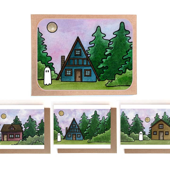 Sunset Ghosts Variety Pack Card Set of 6 for wholesale by E R Kess Designs