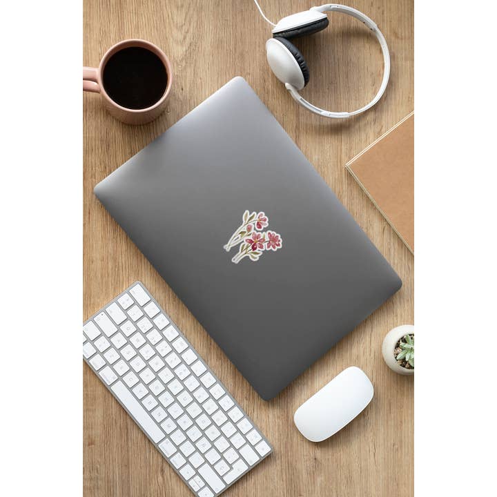 Lisee Ree Designs - Wholesale Sticker - Red Flowers Vinyl Sticker2