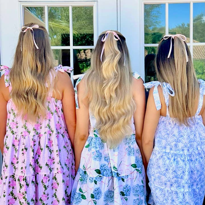 8 Oak Lane - Wholesale Sleepwear Set - Women's - Hydrangea Ribbons Tie Top Ruffle Dress1