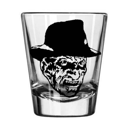 Freddy Krueger Nightmare Elm Street Shot Glass Barware Horror Halloween Metaphysical for wholesale by Witchcrafted in MI