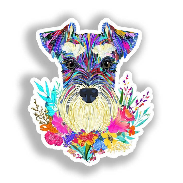 Miniature Schnauzer Hund Klistermærke # A019339 for engroshandel hos Yoonek Graphics