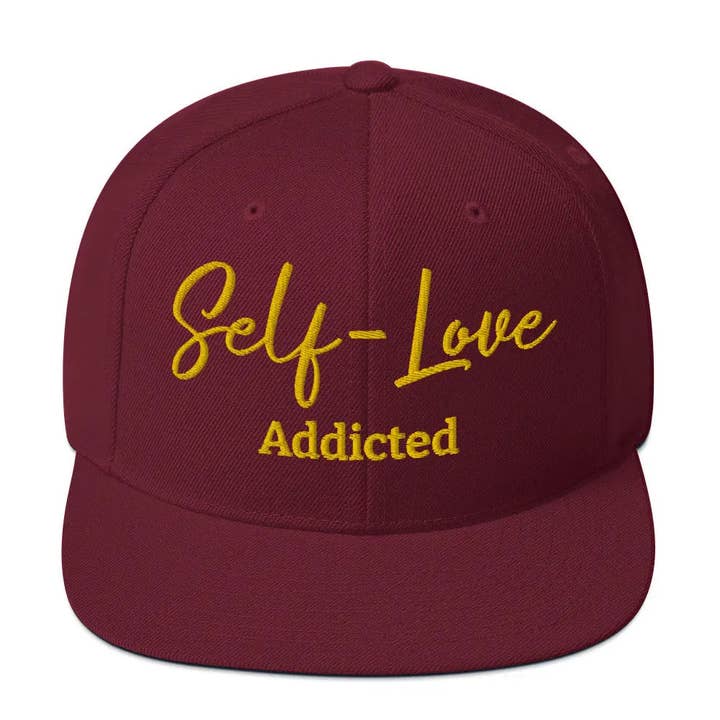 Chapéu Snapback Addicted Self Love com Bordado por atacado de Maiden-Art MindfulChic Fashion