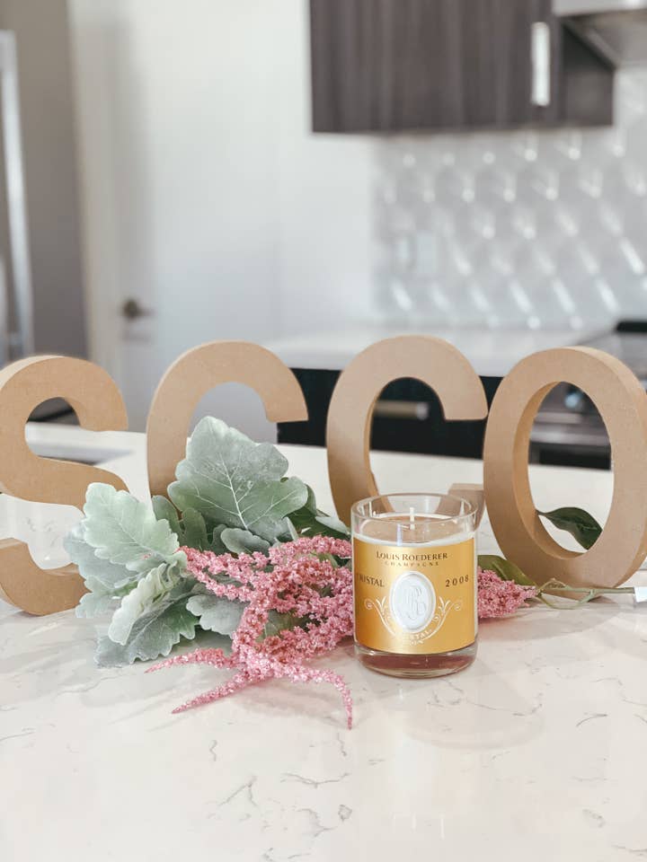 Recycled Cristal Candle for wholesale by Scottsdale Candle Co