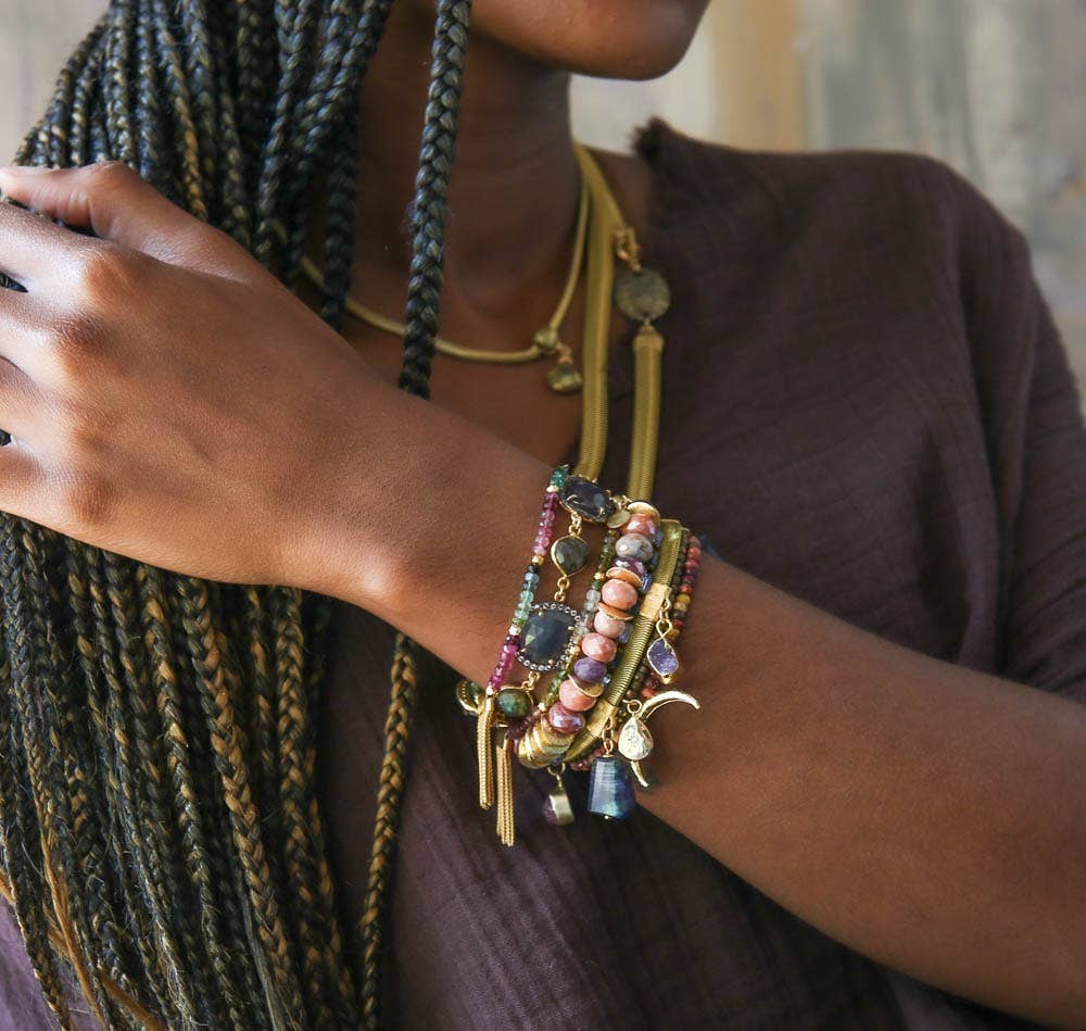 Catherine Page Jewelry - Vendita all'ingrosso Bracciale con perline - Bracciale Juno Gemstone in pietra di luna color cioccolato2