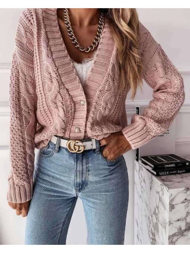 ESTEE BROWN - Wholesale Cardigan - Women's - Twisted short vest - 8766