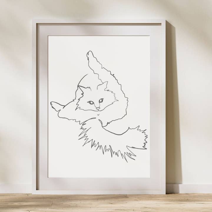 Rasmus Cat Butt Lick Wall Art for wholesale by Char and Whiskers