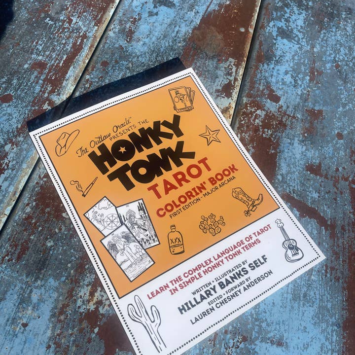 The Outlaw Oracle - Wholesale Tarot Cards - The Outlaw Oracle's Honky Tonk Tarot Colorin' Book - Rebel T11