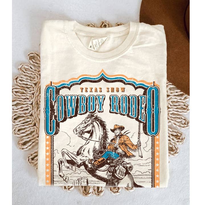 COWBOY RODEO MINERAL GRAPHIC TEE for wholesale by HRTandLUV