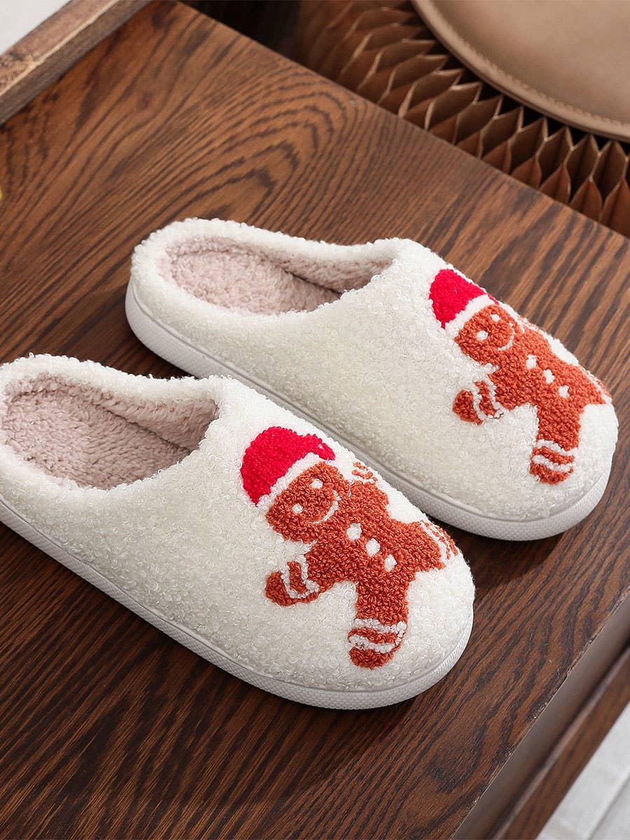 DOUBLJU - Wholesale Slippers - Women's - Christmas Winter Home Grinch Pattern Fuzzy Slippers9
