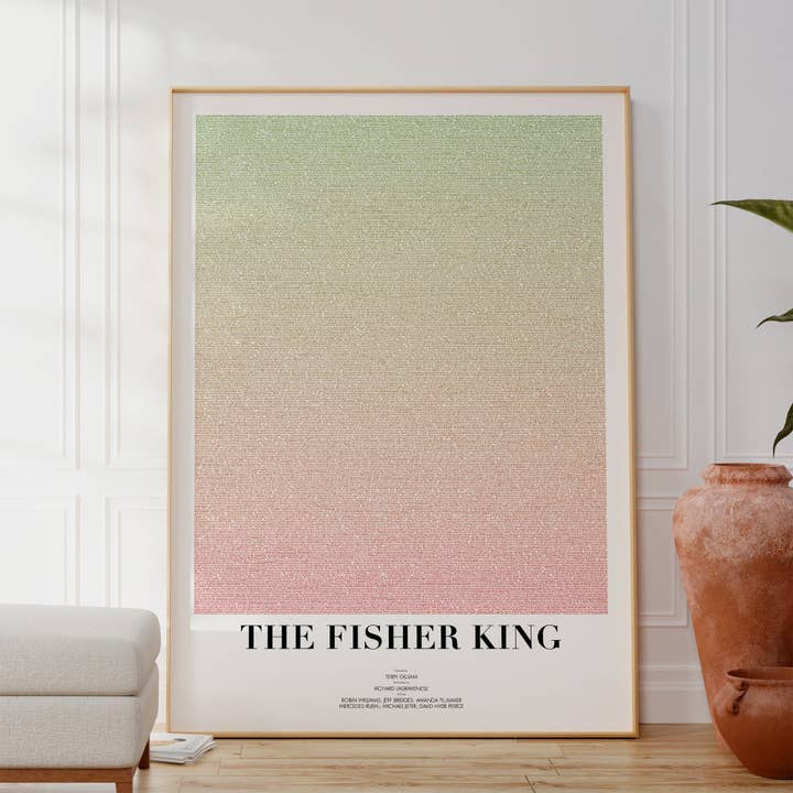 Fisher King Filmposter mit typografischem Kunstdruck für den Großhandel von Fade Out Prints