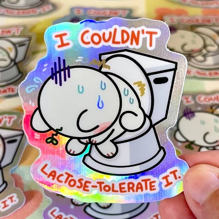 Adesivo Não Continha Tolerar a Lactose por atacado de Cool Art Corner