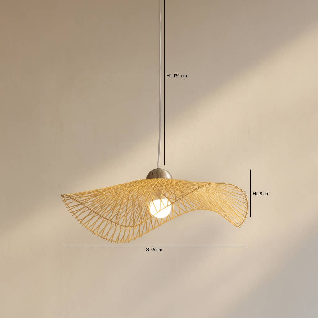 Now's Home - Vendita all'ingrosso Lampadario/lampada a sospensione - SOSPENSIONE IN BAMBU NATURALE DIAM55CM CARAVELLE4