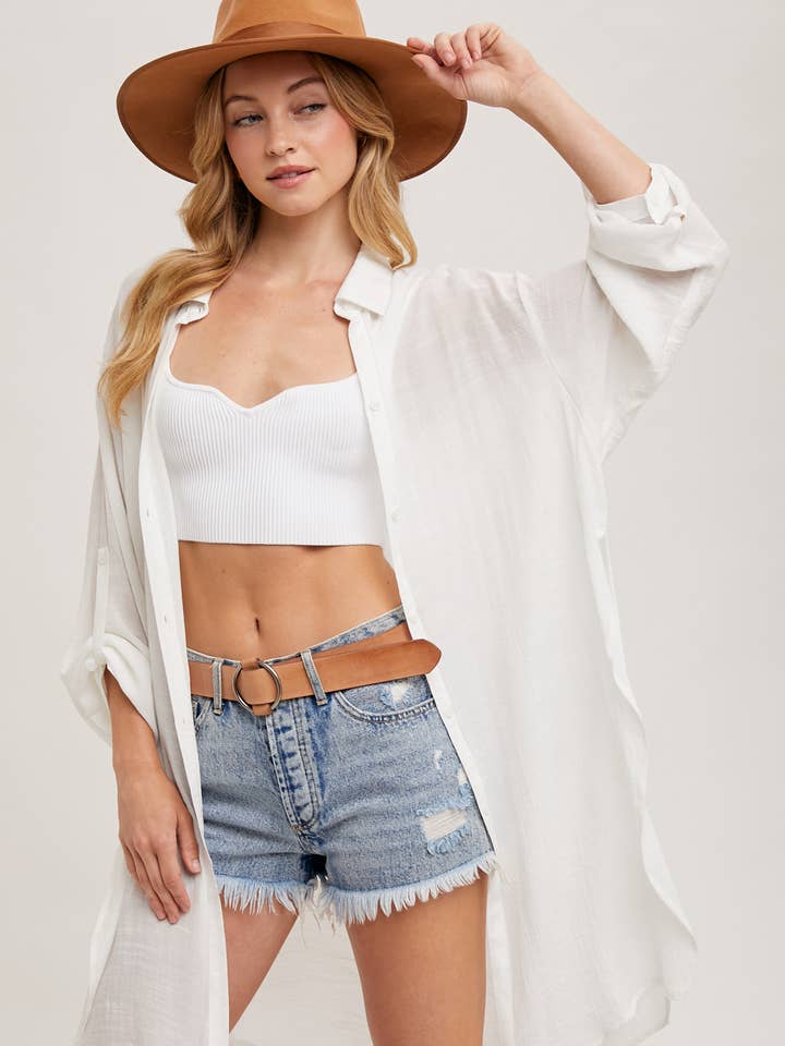 Bluivy – Camisa com botões no colarinho – Mulher por atacado – CAMISA DE PALANGRE VENTILADA COM BOTÕES33