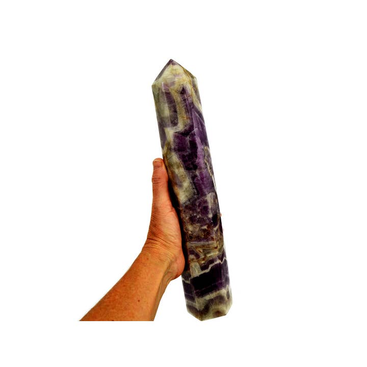 Kaia & Crystals – Pedra/cristal espiritual por atacado – Torre de quartzo ametista XXXL 1.700 g1