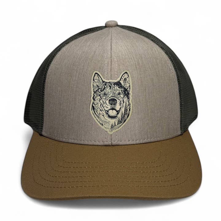 Husky dog Trucker hat pick your hat color for wholesale by Wild Slice Designs