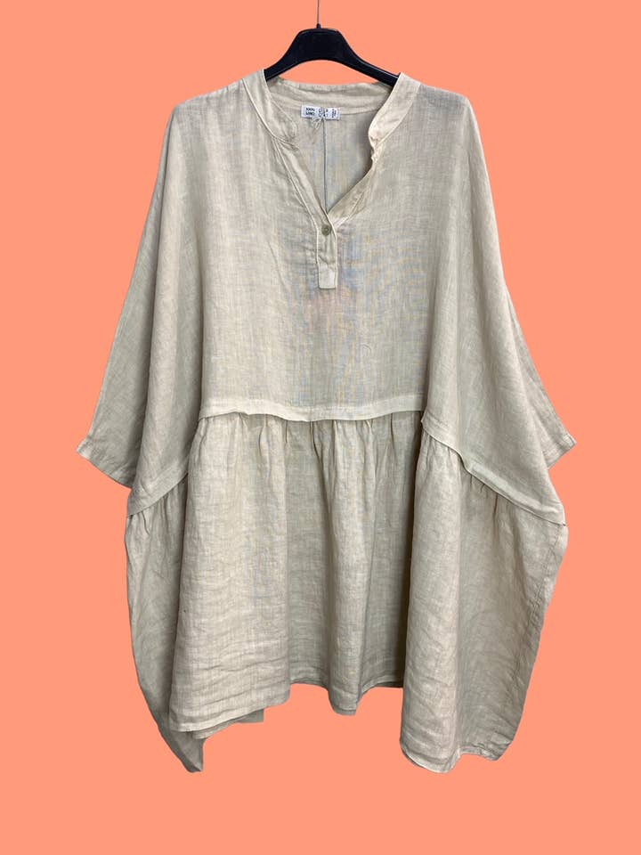 la maison des fibres naturelles - Venta al por mayor Túnica - Mujer - Túnica amplia de lino 68369 flora 100% TÚNICA DE LINO18