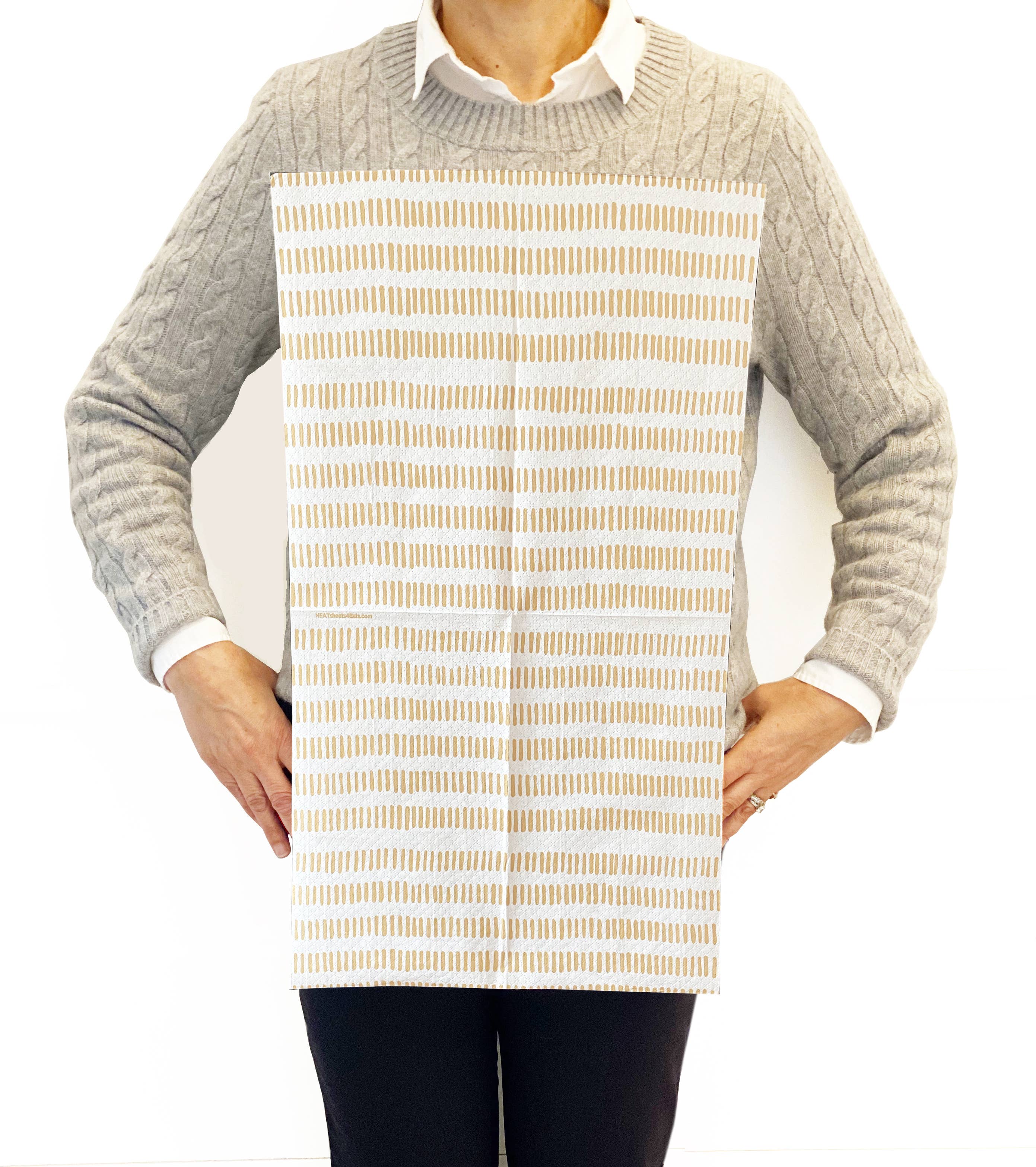 NEATGOODS, LLC. - Wholesale Disposable Napkin - Stylish Disposable Adhesive Napkins/Bibs | 100-Count Box1