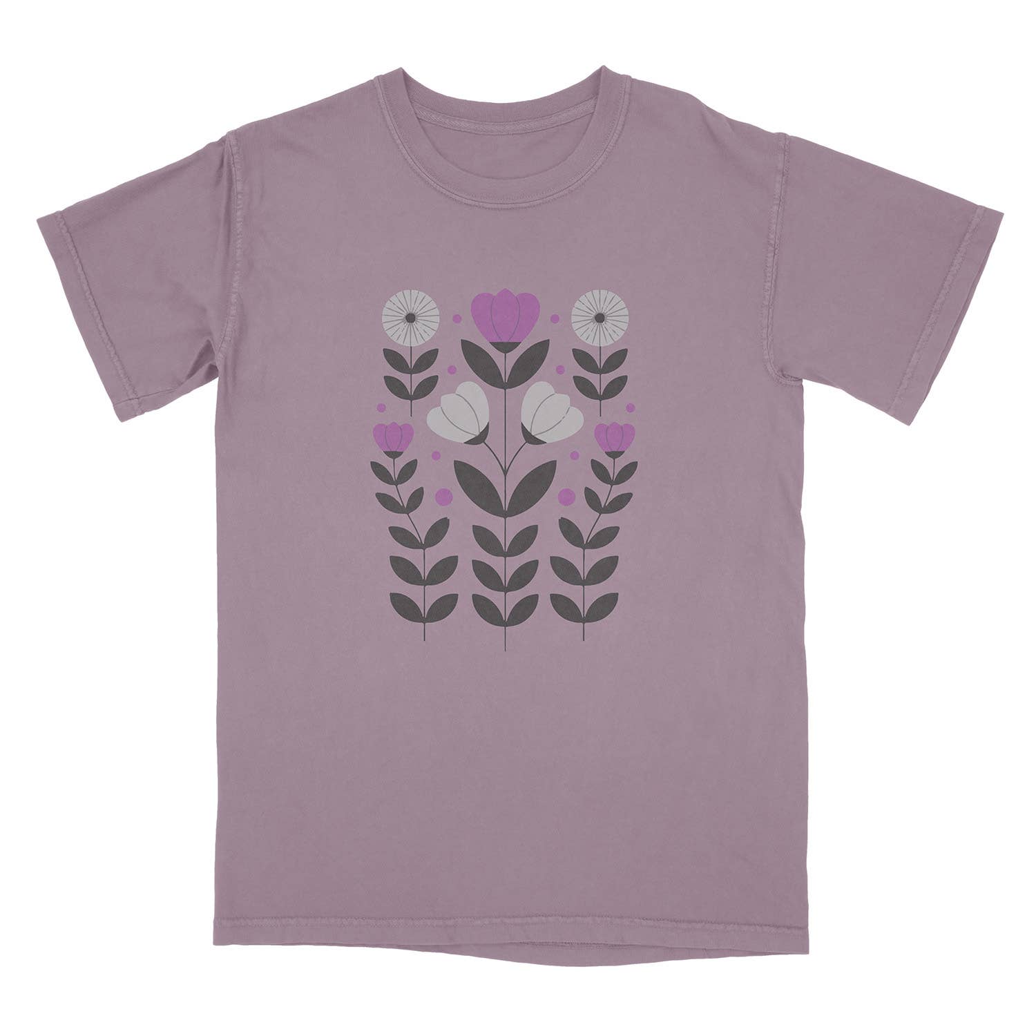 Lucky Luna Apparel - Wholesale T-Shirt (Graphic) - Women's - Subtle Asexual Flowers Comfort Colors Shirt2