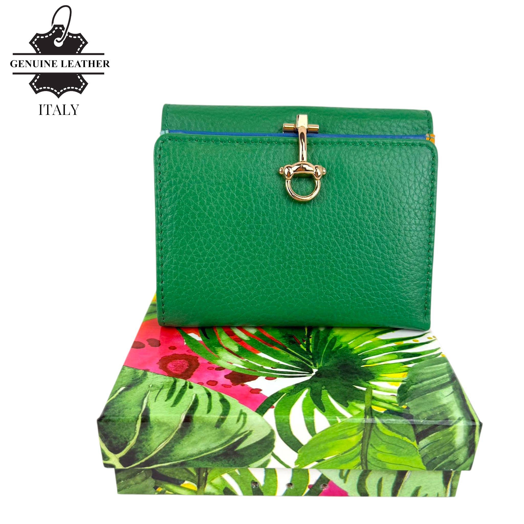 Chenson & Gorett - Wholesale Coin Purse - Women's - Leather Wallet with Click, Box and Multicolor Interior DN9768