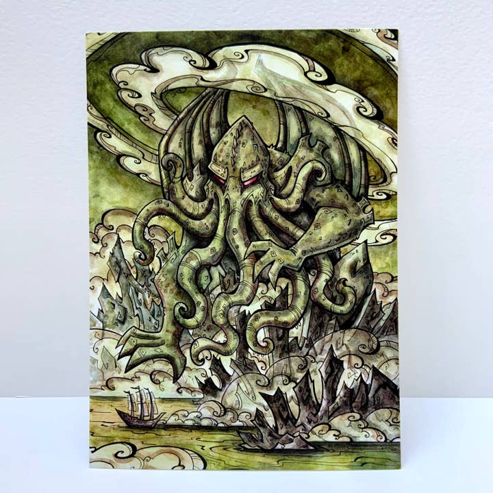 Corinne Roberts Illustration - Wholesale Postcard - Postcard - Cthulhu 1