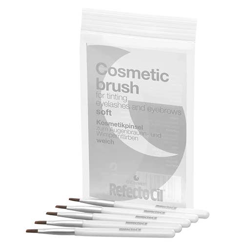 THE LASH BOX – Großhandel Augen-Make-up-Pinsel – Refectocil Kosmetikpinsel Soft (Silber) 5/Beutel