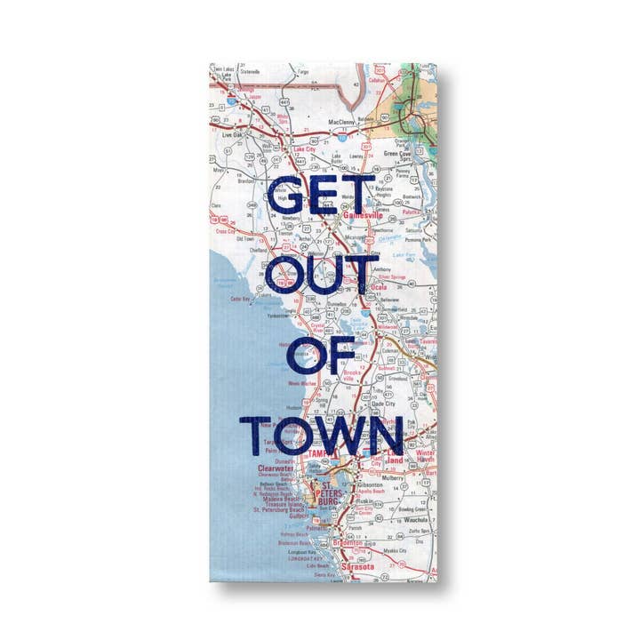 Ga de stad uit, vintage Atlas-kaartposter, boekdruk voor wholesale door Nice & Graphic