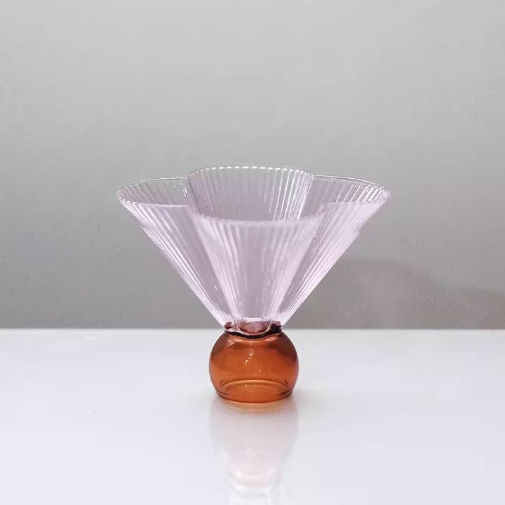Filtrum Home - Wholesale Cocktail/Liquor Glass - Fancy Ribbed Martini Glass