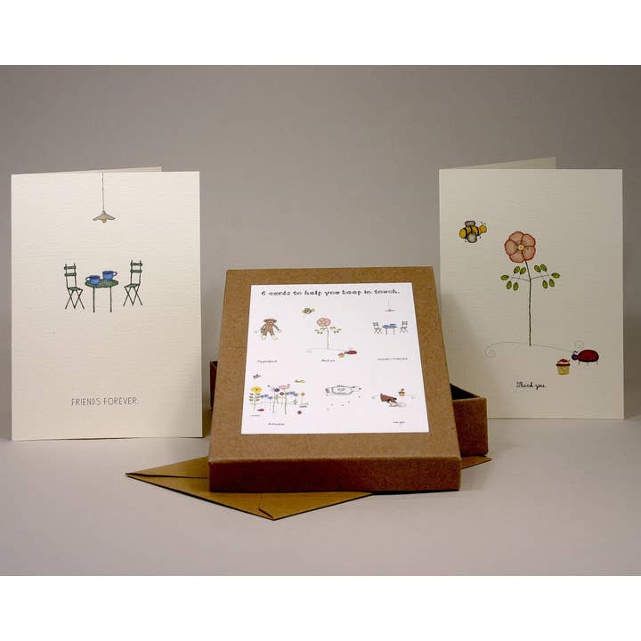 Keep In Touch Boxed Notecards. for wholesale by Beth Mueller