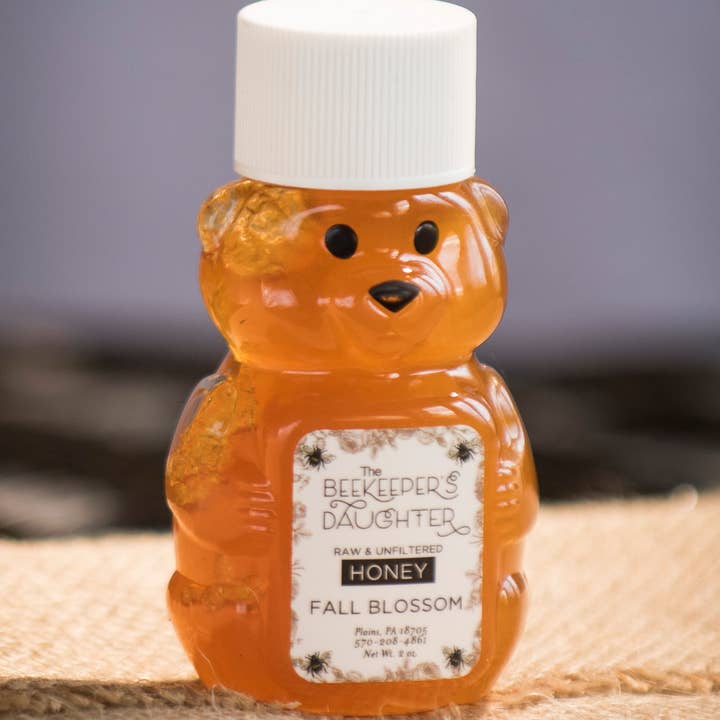 The Beekeeper's Daughter - Wholesale Honey - Mini Honey Bear- Raw Fall Blossom Honey4