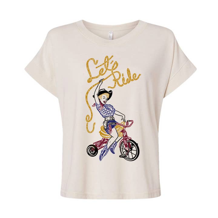 Cream Let's Ride! Women's Vintage Top for wholesale on Faire0