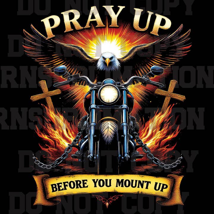 DTF Pray Up Halftone Transfer for Black Shirts for wholesale by rnsublimation