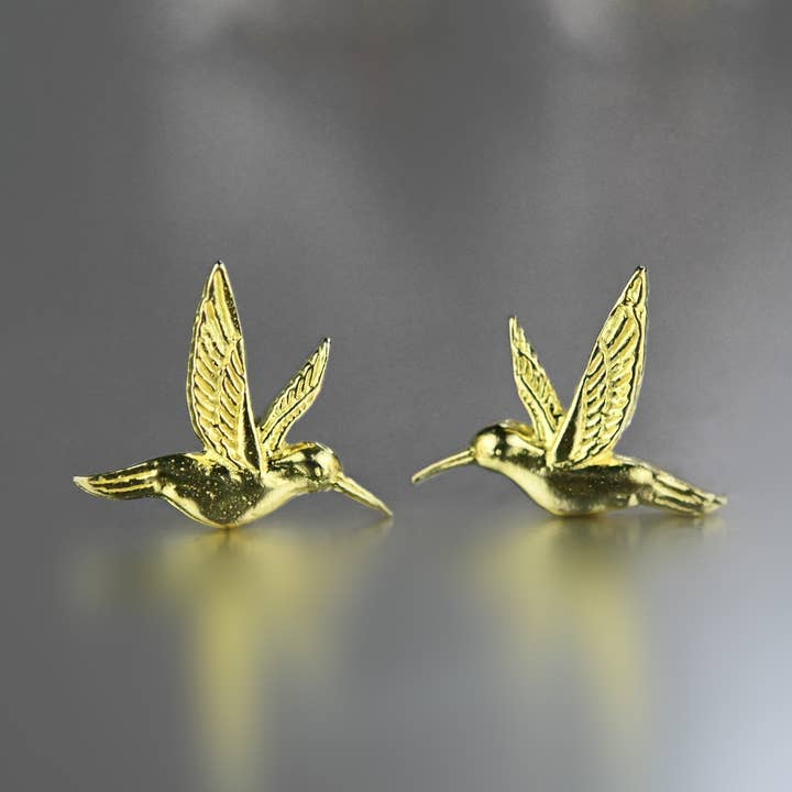 Tiny Hummingbird Studs for wholesale by KBD Studio