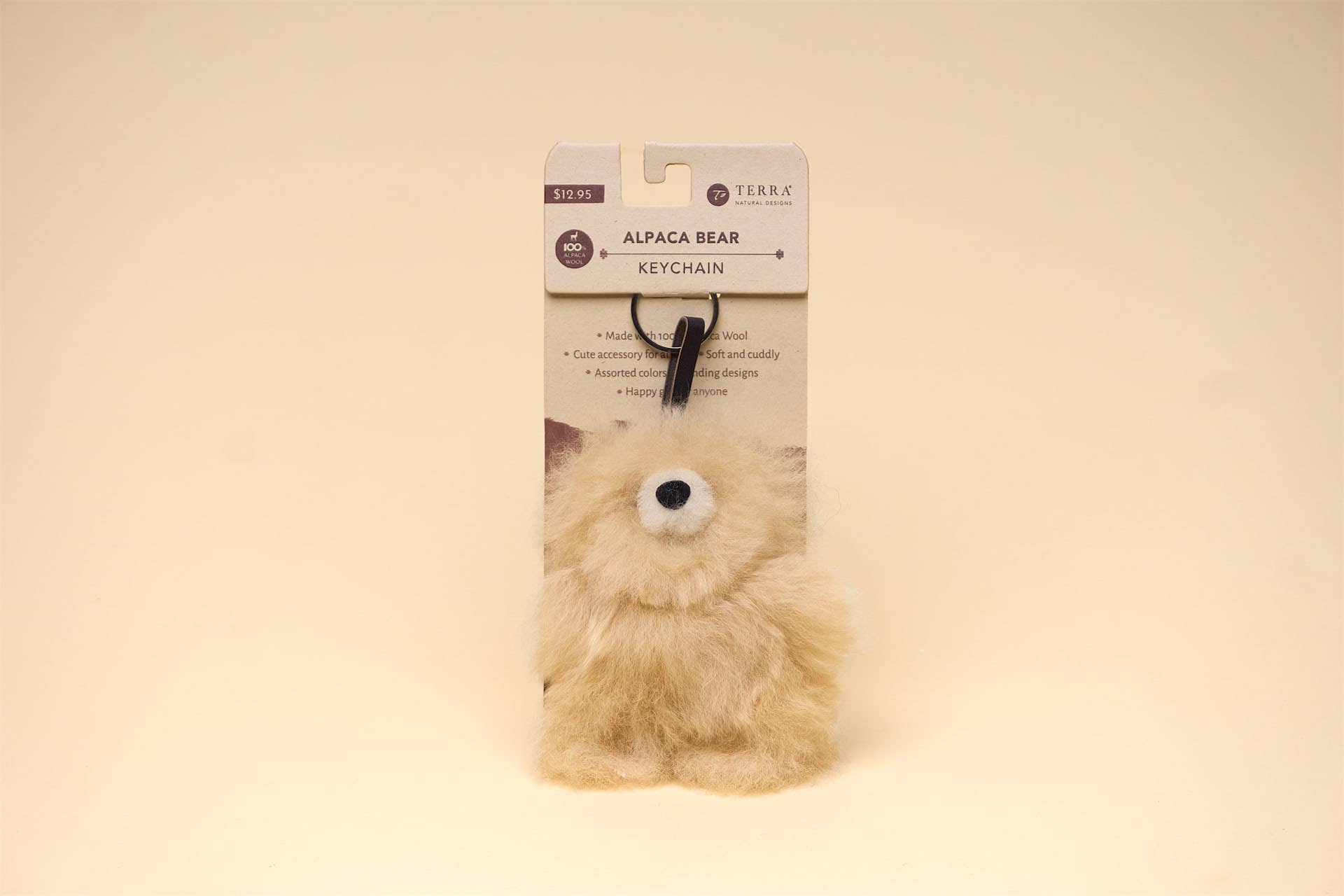 Terra Natural Designs – Engroshandel Nøglering - Unisex – Alpaca bjørn nøglering7