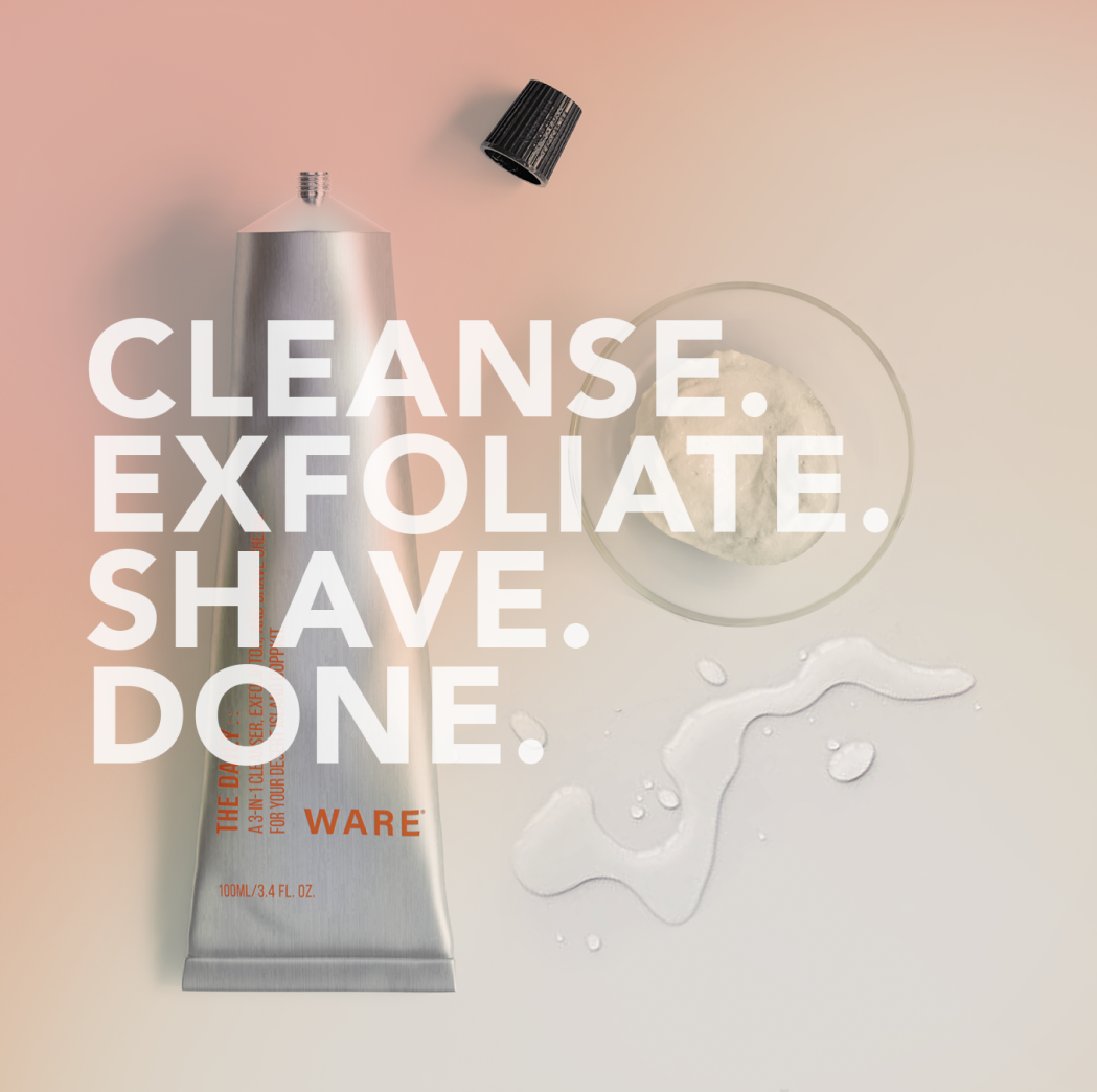 Ware Cosmetics - Wholesale Facial Cleanser - THE DAILY: 3-in-1 Face Cleanser, Shaving, Exfoliator1