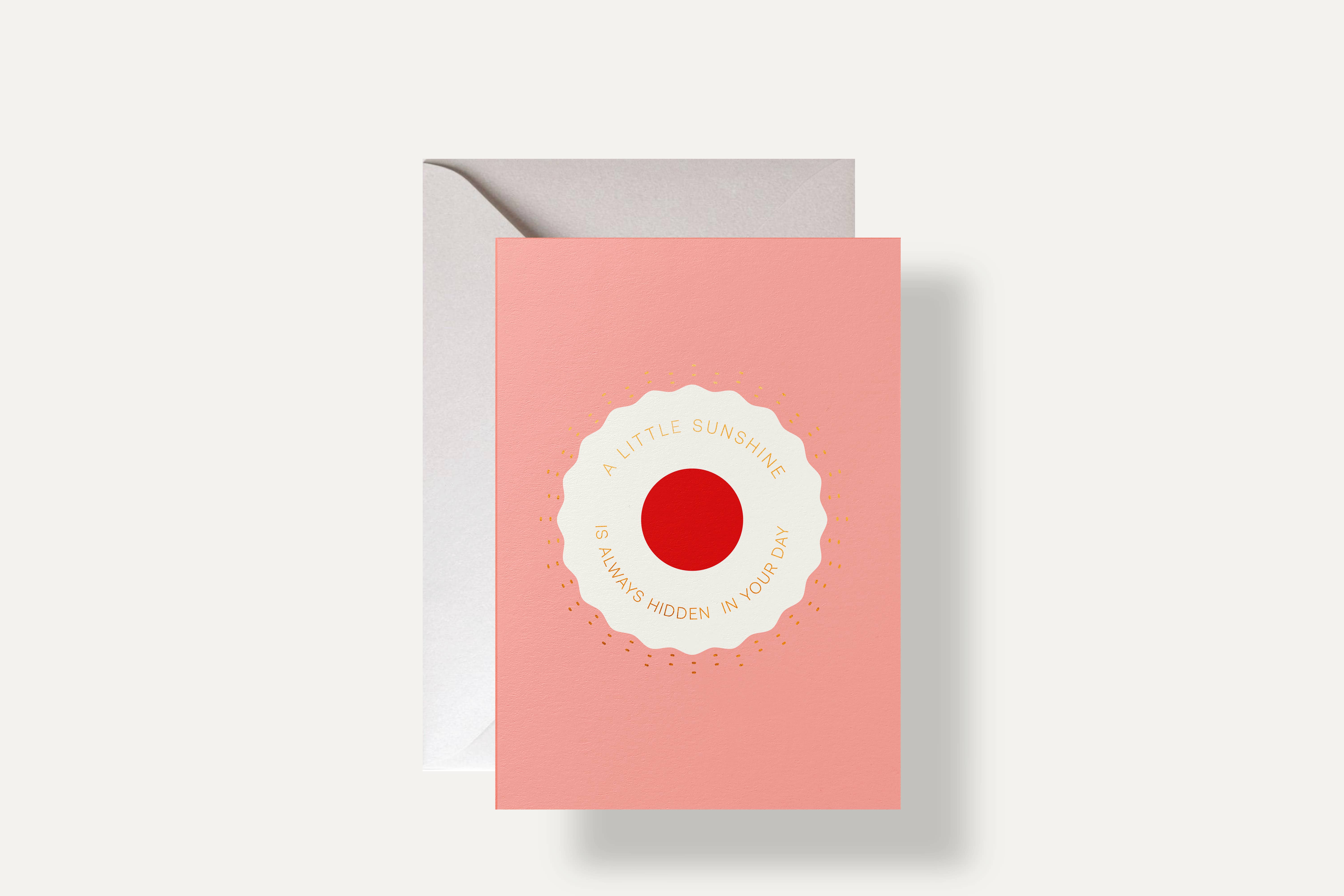 Glimmery Moments® - Wholesale Encouragement Card - Glimmers of Sunshine — Gold Foil