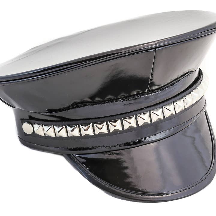 Funk Plus – wholesale Hattaccessoar - Dam – HT205-BS GUNMETALLIC STUDERAD KAPTENSKEPS