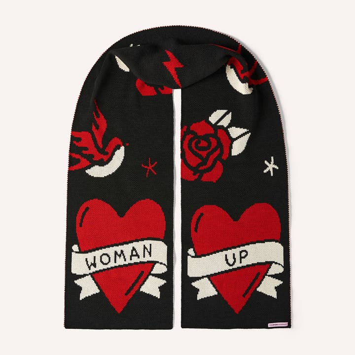Tattoo 'Woman Up' Giant Scarf for wholesale by The Spark Company