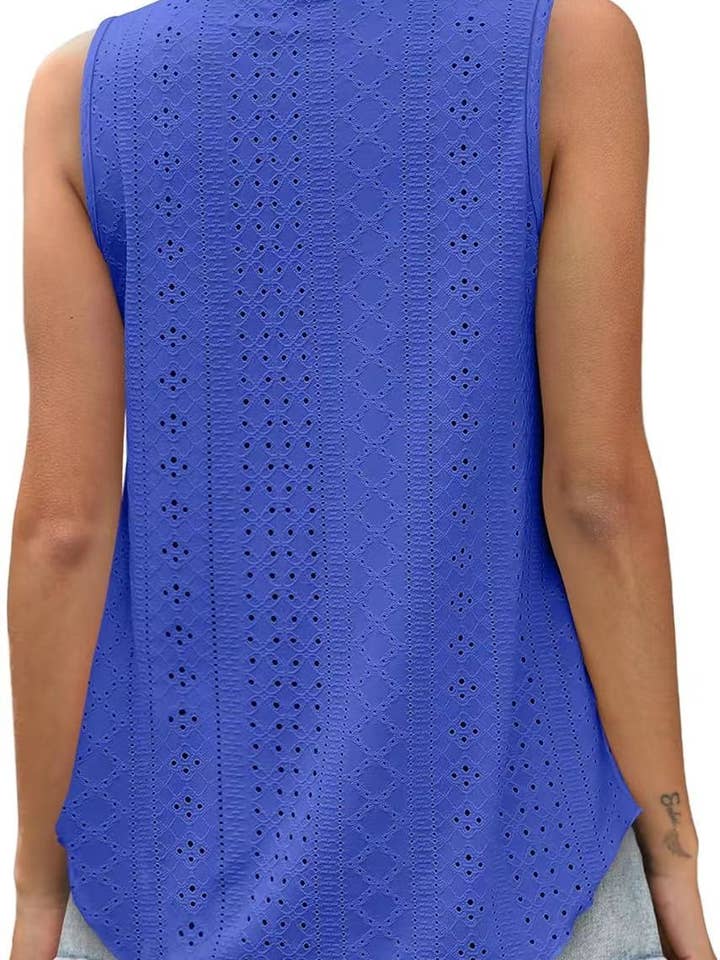 Lovesoft - Wholesale Tanktop - Dames - Dames zomerse losvallende mouwloze top met ronde hals12