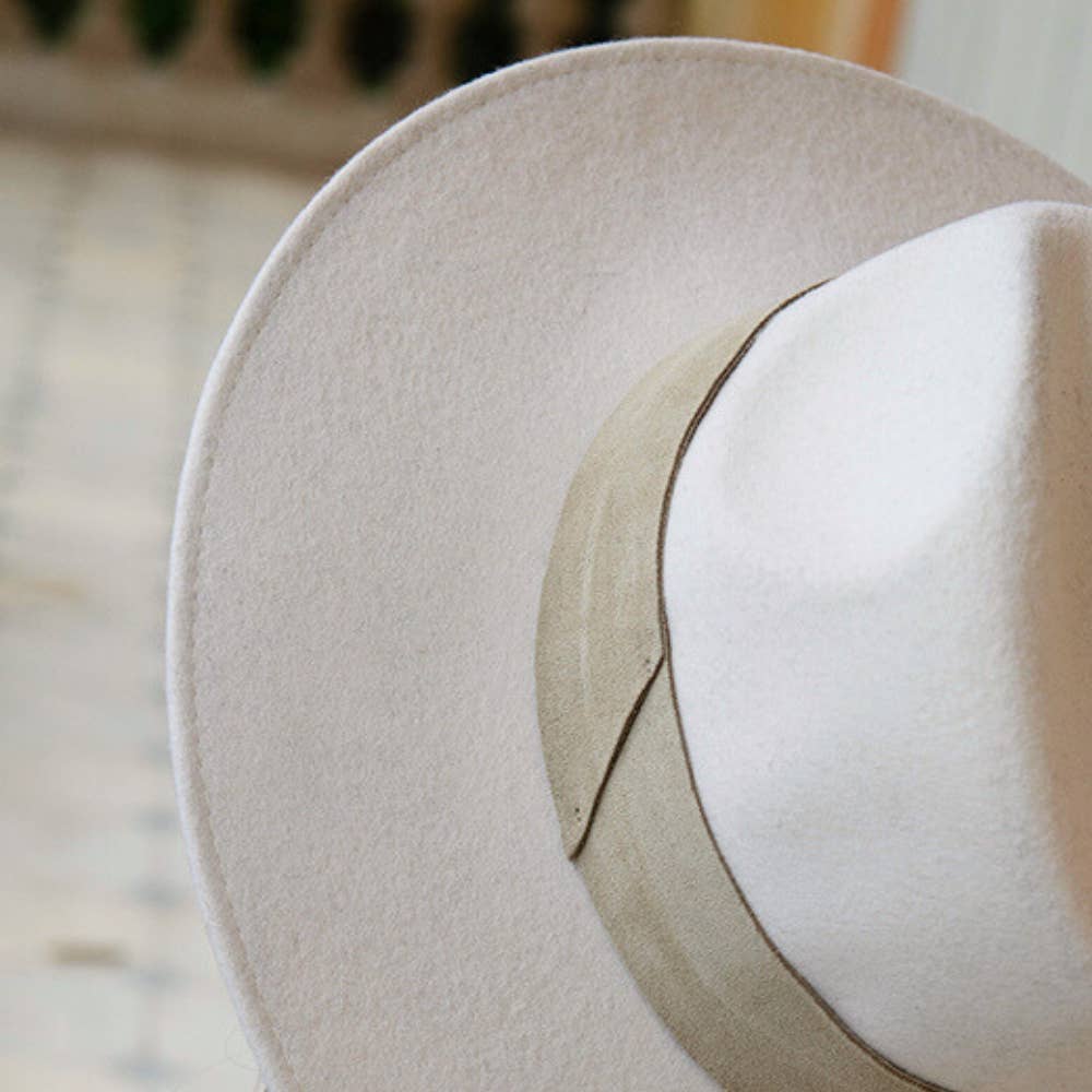 TRAVAUX EN COURS... - Wholesale Fedora - Unisex - WIDE BRIM HAT - leather braid28