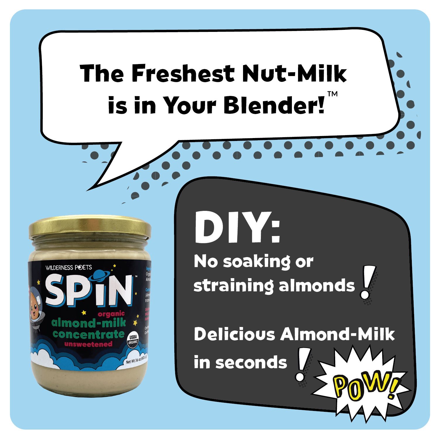 Wilderness Poets - Vente Boisson végétale - SpIN : concentré de lait d'amande biologique (non sucré)5