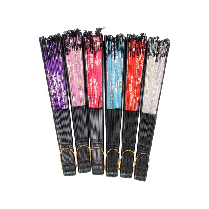 Cap Zone - Wholesale Handheld Folding Fan - Rose Gold Glitter Lace Trim Hand-Held Folding Fan
