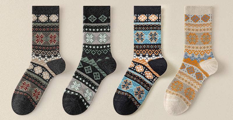 Tourtiwi - Vendita all'ingrosso Calzini - Uomo - Calzini da uomo Retro Mid-Tube Warm Socks11