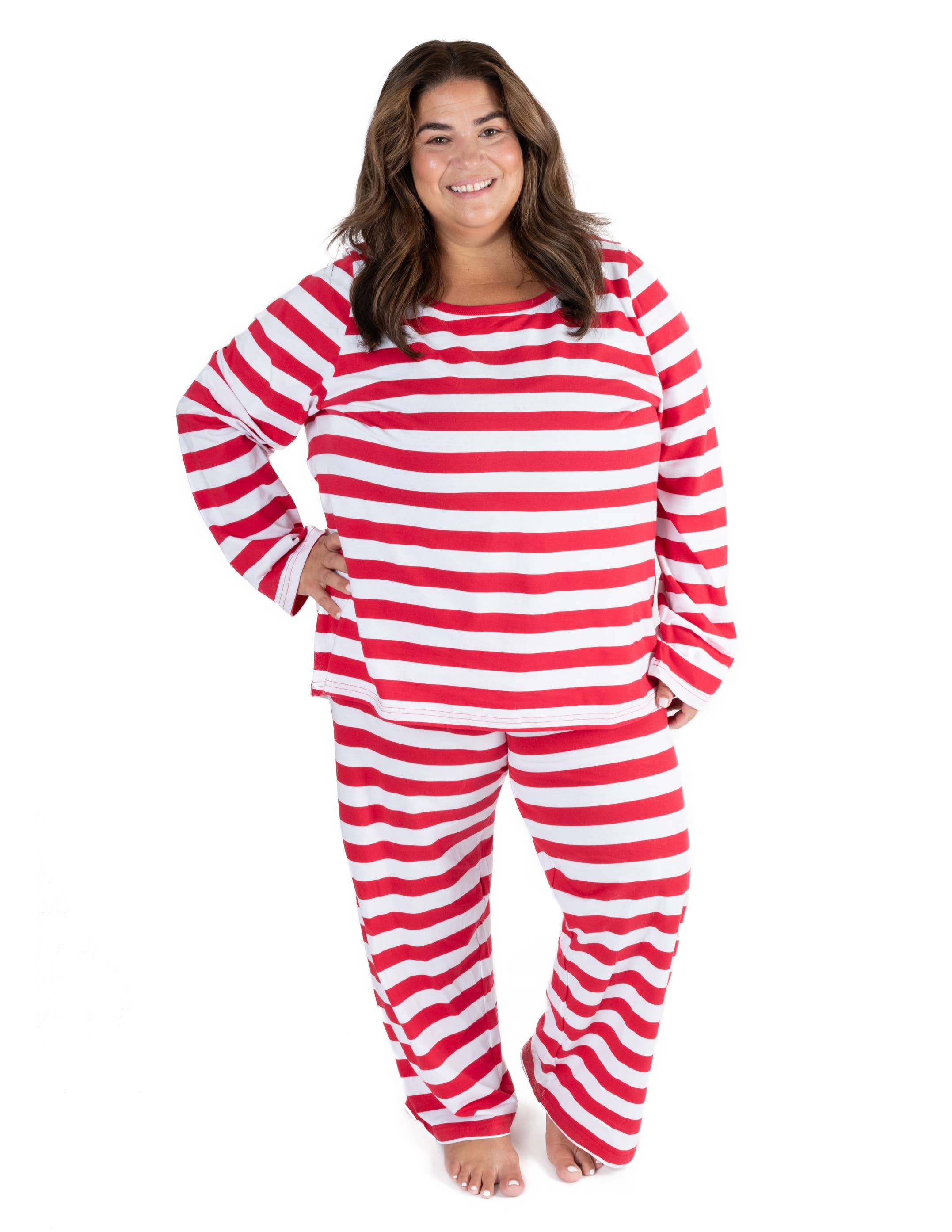 Leveret Pajamas - Wholesale Sleepwear Set - Women's - Womens Two Piece Cotton Pajamas Stripes12
