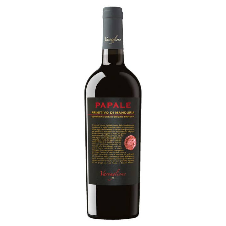 Metina SAS - Vendita all'ingrosso Vino rosso - Papale Primitivo Manduria DOP Varvaglione Magnum 1,5 Single