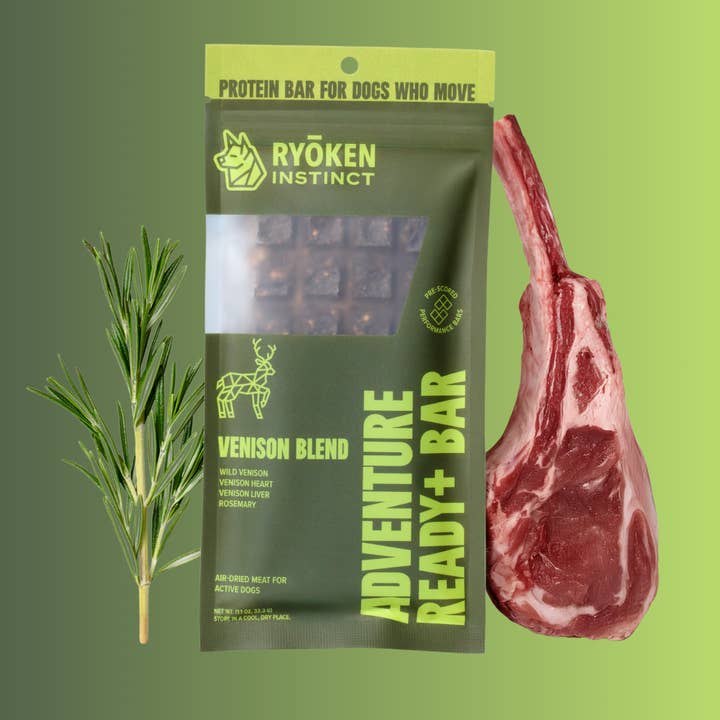 Venison Treat & Snack Bar for Active Dog - Energy & Recovery for wholesale by RYŌKEN INSTINCT