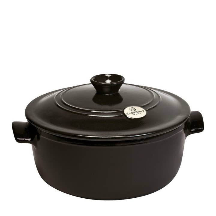 Emile Henry Round Stewpot 5.3L - Charcoal for wholesale by HAUS