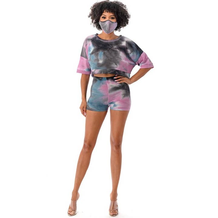TIE DYE SHORT SET  for wholesale by LOVE SENSE