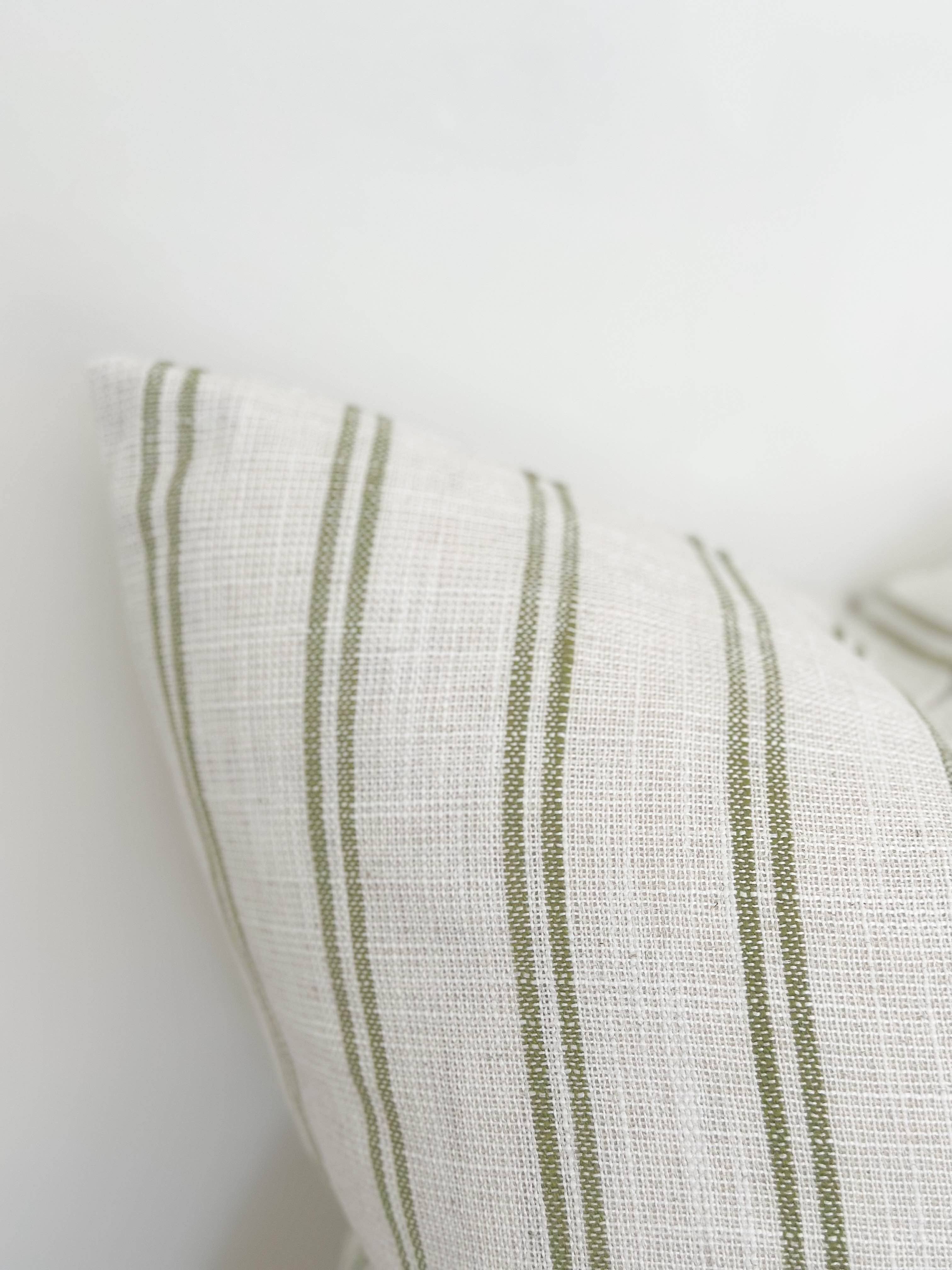 Ellenvale Trade – wholesale Chair cushion – Rosie Cushion Cover 45×45 – Olive Stripe1
