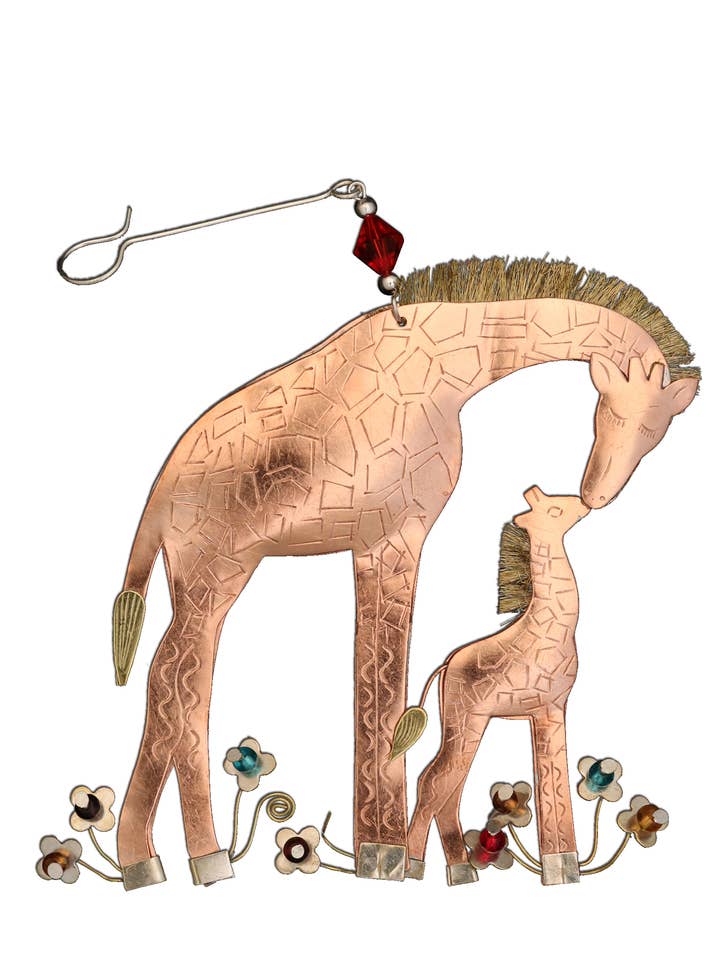 Momma & Baby Giraffe Ornament for wholesale by Pilgrim Imports